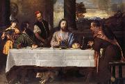 TIZIANO Vecellio Le souper a Emmaus oil painting on canvas